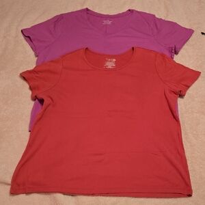 Time and Tru Red and Pink T-Shirts